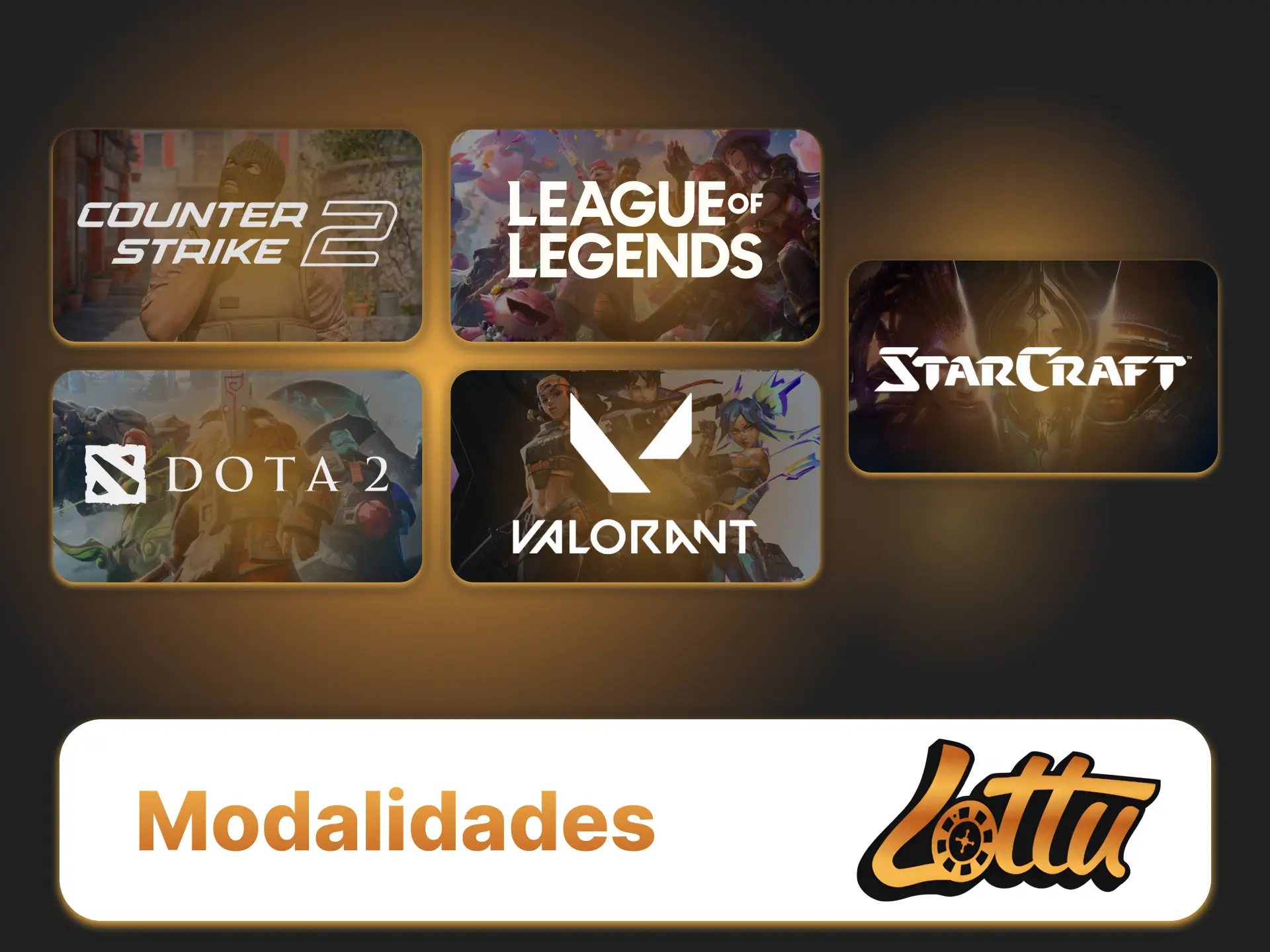 Confira as modalidades de eSports disponíveis para apostar no cassino Lottu.